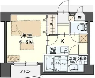ラピス雨宮【3階】の間取り