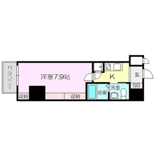 レジュールアッシュプレミアムツインー1【3階】の間取り