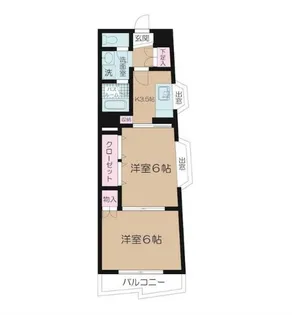 ロイヤルマンション市川【5階】の間取り