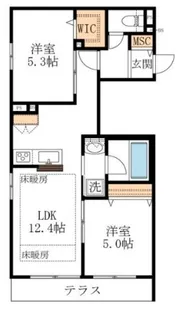 ソフィア武蔵小杉【1階】の間取り
