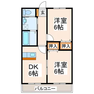 サンライズマンション【4階】の間取り