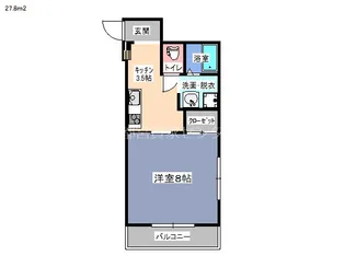 トワ・リシュB【2階】の間取り