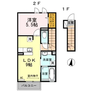 ル・リアン【2階】の間取り