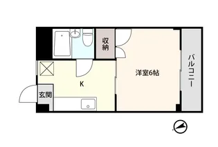 アシスト第3山形マンション【4階】の間取り