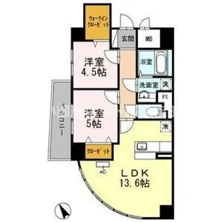 COCO MARINI【7階】の間取り