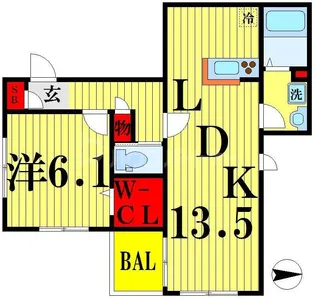 アーネス グランツ【2階】の間取り