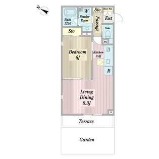クレール【1階】の間取り