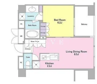 ランテンヌ四谷【3階】の間取り