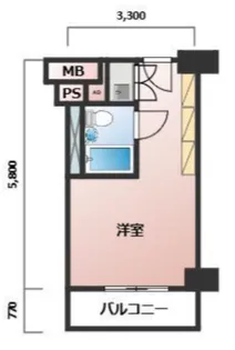 パピリオーテ西横浜【3階】の間取り