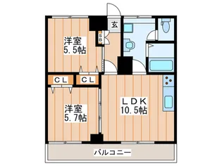東住建ビルA【3階】の間取り