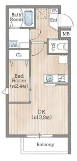 AILE夙川香櫨園(仮称)【3階】の間取り