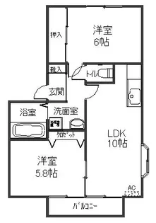 ラ・ネージュ【1階】の間取り