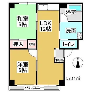 レジデンス下中野A棟【2階】の間取り