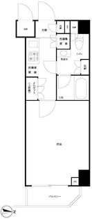 ルーブル泉岳寺前【4階】の間取り