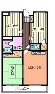 ベルメゾン武蔵浦和【4階】の間取り