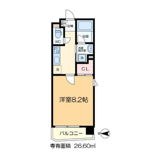 THE WAVES【4階】の間取り