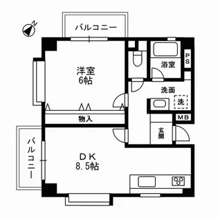 麻布台フラット【2階】の間取り