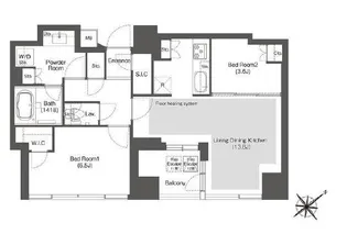 コンフォリア新中野【11階】の間取り