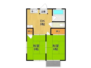 若葉ハイツ【1階】の間取り