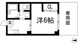 コスモハイツらん【1階】の間取り