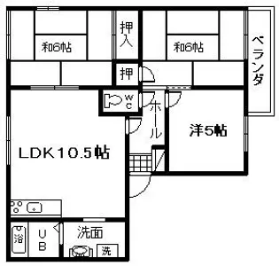 グランデール・ニシムラ A棟【2階】の間取り