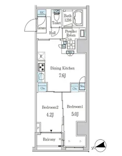 ザ・ライオンズフォーシア外神田【5階】の間取り