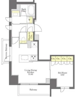 プライムメゾン浅草橋【10階】の間取り