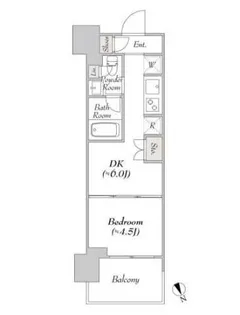 ウエリスアーバン水天宮前【8階】の間取り