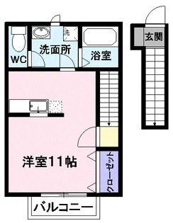 エステセレッソ B棟【2階】の間取り
