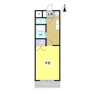 リゾーム高見【1階】の間取り