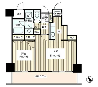トレステージ目黒【4階】の間取り