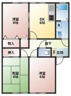 日天ながた野【1階】の間取り