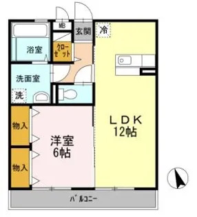 K・fines A棟【2階】の間取り