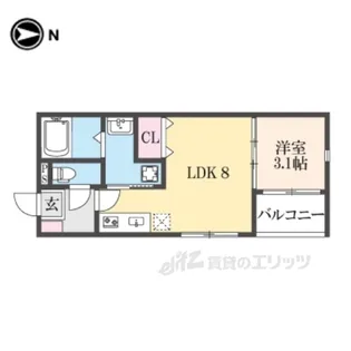 KRAM椥辻【2階】の間取り