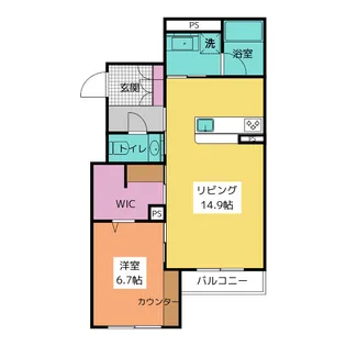 レジェロ川名【2階】の間取り