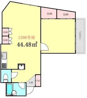 梅里大同マンション【12階】の間取り