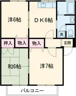 サニーコートB【2階】の間取り