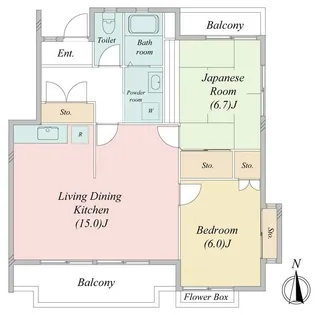 クレスト町田I3号棟【2階】の間取り