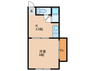マンション松山【2階】の間取り