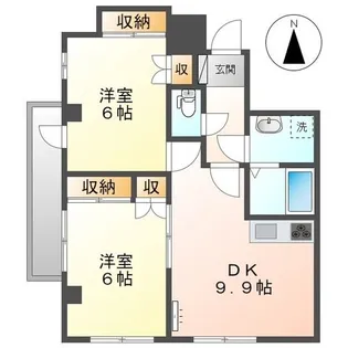 パスタII【6階】の間取り