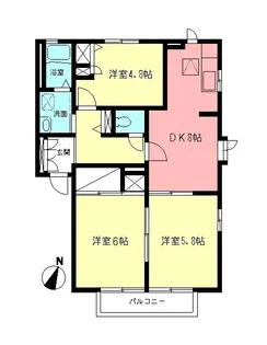 ドルフ城所II【1階】の間取り