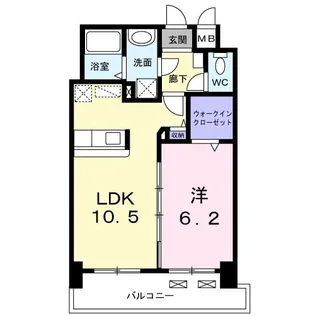 カーサ ビアンカ【1階】の間取り