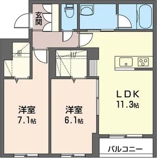 エスペランサ南篠崎【1階】の間取り