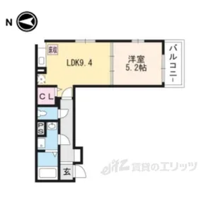 シャルマン東寺南1【1階】の間取り