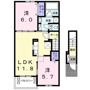 ベル フルール【2階】の間取り