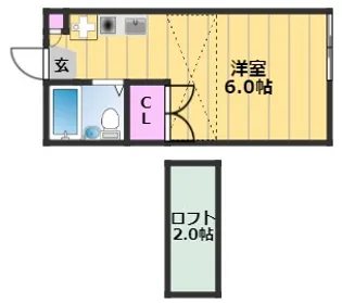 サウスヒル1【1階】の間取り