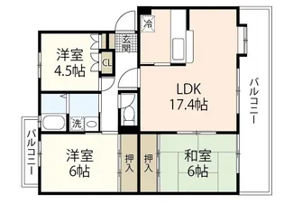 ウイングマンション【1階】の間取り