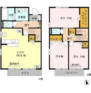メゾングレース G【1階】の間取り