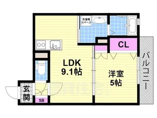 ピレーネ北条5【3階】の間取り