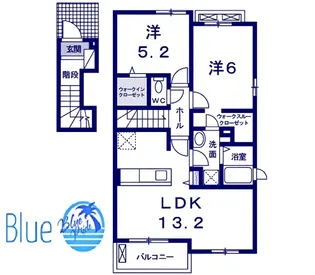 ヴィラ フィオーレ I【2階】の間取り
